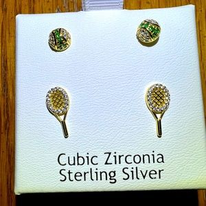 Tennis Racquet and Tennis Ball Earrings